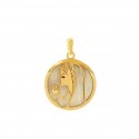 Gold Pendant 18K Virgin Girl and Mother-of-Pearl