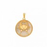 18K Gold Girl and Mother-of-Pearl Pendant