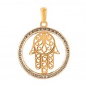 Hand of Fatima pendant with zirconia