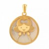 Communion pendant for 18k gold girl