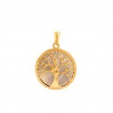 Tree of Life in Small 18K Gold Pendant and Mother-of-Pearl