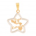 White Gold Pendant 18K "You Are My Star"