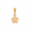 Margarita pendant with zirconia in Bicolor GOLD 18K
