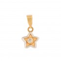 Star Pendant in Bicolor Gold 18K with zirconite