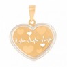 18K Bicolor Gold Heartbeat Heart Pendant