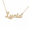 Gold necklace with custom name