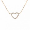 18K Heart of Gold necklace with Zirconia