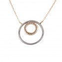 Circular Necklace in Bicolor Gold 18K