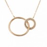 Double Circle necklace in Gold 18K