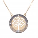 Custom Tree of Life Necklace in Bicolor Gold 18K