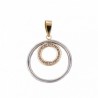 Circular pendant in 18K Bicolor Gold