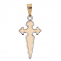 Santiago Cross in 18K bicolor gold and satin