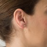 Heart-shaped gold earring