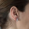 Zirconite white gold earrings
