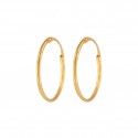 Small 18K Gold Smooth Hoop Earrings
