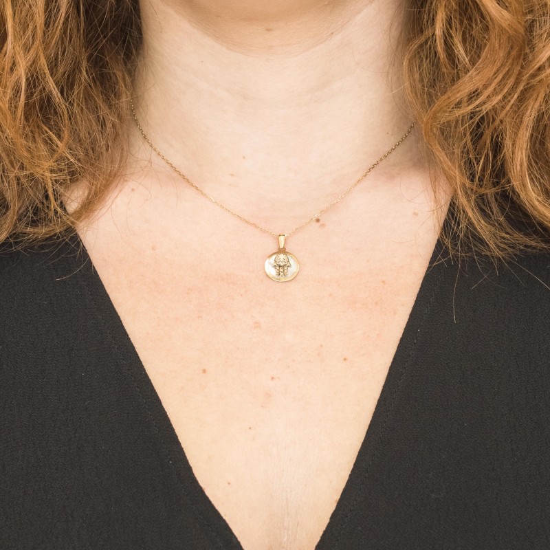 Collier Main de Fatma Or et Nacre