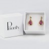 Zirconite earrings and rose stone in 18K gold