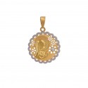 Gold Virgin Communion Medal 18k
