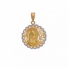 18k Gold Virgin Communion Medal