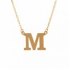 Necklace with initial in 18k gold