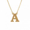 Pendant with initial in 18k gold