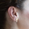 Gold hand shape earrings