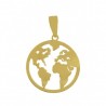 18k gold world pendant