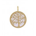 Pendant Tree of Life Gold Yellow 18K with pearl bottom.