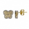 Butterfly Earrings 18k Bicolor