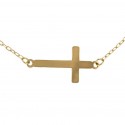 Necklace 18K Gold Cross (18x9mm)
