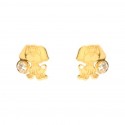 Earrings 18k Gold Dog