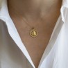 18k gold rocio virgin pendant