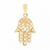 Fatima Hand Pendant in 18K Gold Carved