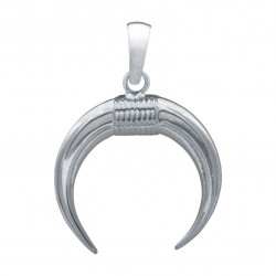 Silver crescent pendant
