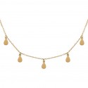 Necklace Charms 18k gold tears with adjustable chain