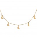 Necklace Charms Moons gold 18k