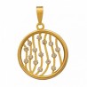 18k gold circles and zirconia pendants