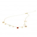 Necklace 18k gold colored zirconia