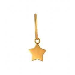 Star Hoops Choose Your Charm in 18K Gold