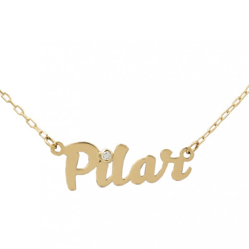 gold-named necklace
