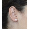 Boucles d’oreilles pour femme avec zircons quatre griffes