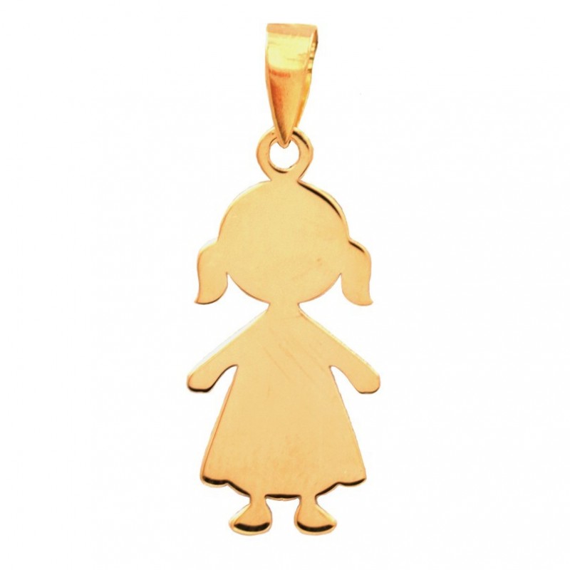 Gold pendant girl