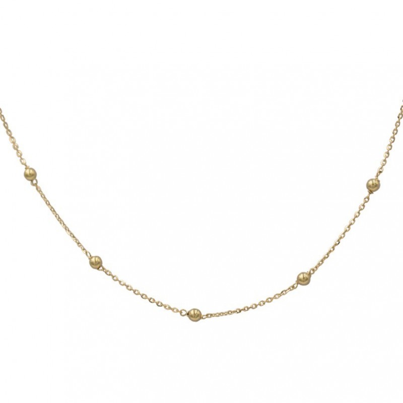 18k gold ball necklace