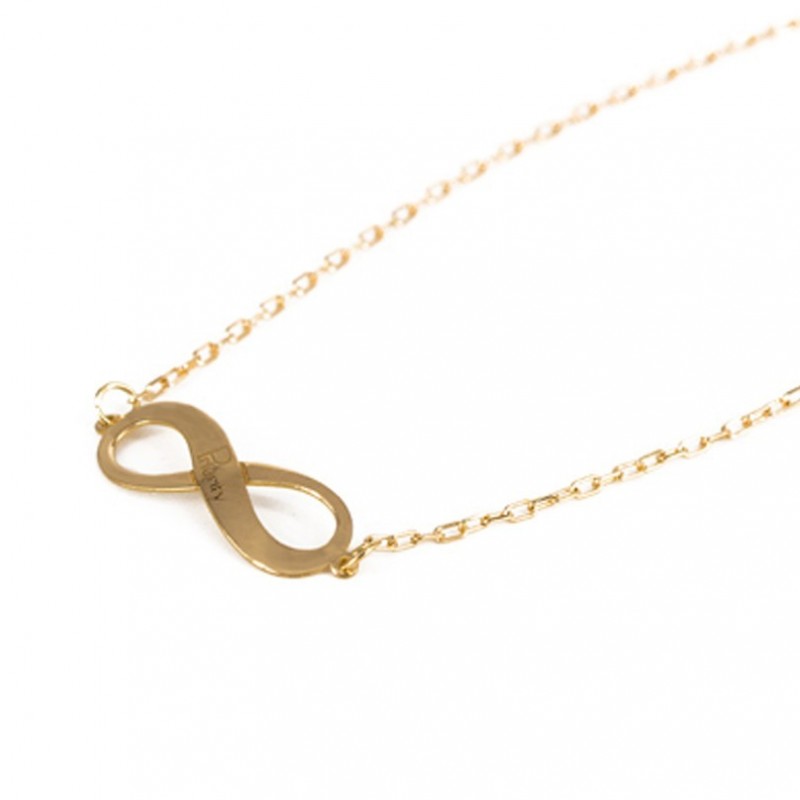 18k Gold Customizable Infinity Pendant
