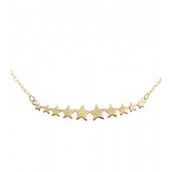 Gargantilla greca Estrellas oro 18k