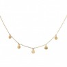 Necklace with 18K gold circles