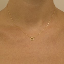 Initial circle necklace