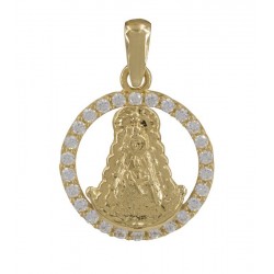 Médaille circulaire en or Vierge du Rocio