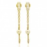 Chain and pearl earrings