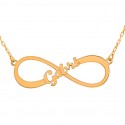 Infinite gold choker with name